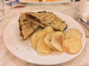 Sandwich and chips at Green Bar in Makati