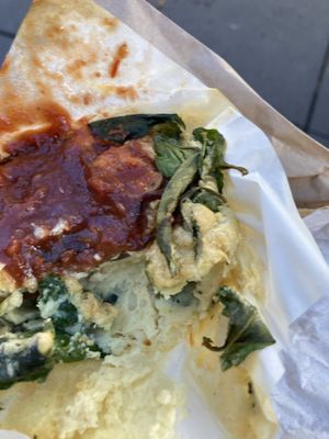 Vegan frittata with relish   at Seedling Cafe - Flinders in Melbourne