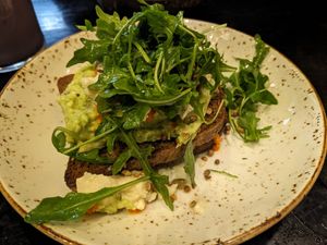 Avo super smash (vegan) at Seedling Cafe - Flinders in Melbourne