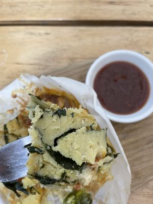 Close-up frittata   at Seedling Cafe - Flinders in Melbourne