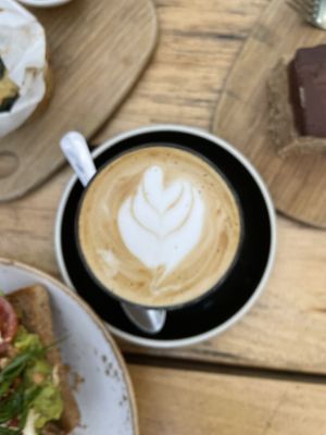 Latte  at Seedling Cafe - Flinders in Melbourne