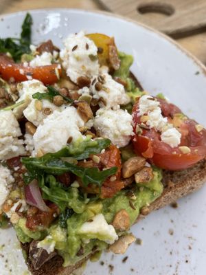 Avo toast  at Seedling Cafe - Flinders in Melbourne