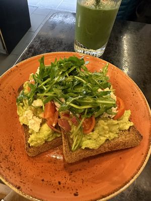 Yummy avocado toast. Toast was warm & crispy   at Seedling Cafe - Flinders in Melbourne