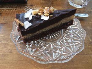 vegan bounty tart at By Lima in Haarlem