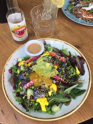 Spring veggie bowl& kombucha  at By Lima in Haarlem