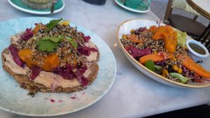 White bean paste sandwich, Eastern salad at By Lima in Haarlem