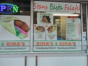 menu at Rima's in Varberg