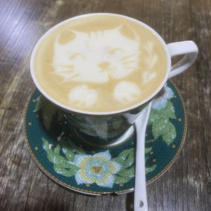 Masala chai with Sproud pea milk  at The Black Cat Cafe in Kuala Lumpur