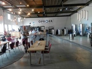 Inside at Oproer Brouwerij in Utrecht