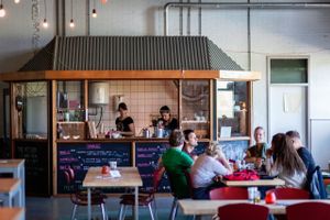 The kitchen. at Oproer Brouwerij in Utrecht