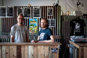 The bar at Oproer Brouwerij in Utrecht