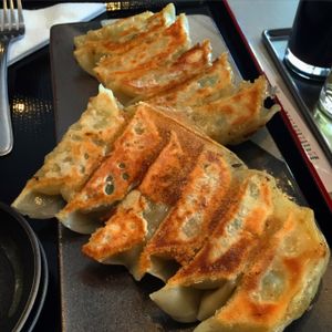 Vegan (vegetarian) pan fried dumplings. at Tokyo Dumpling in Cairns