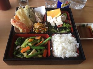 Vegan bento box at Kohan in Lake Tekapo