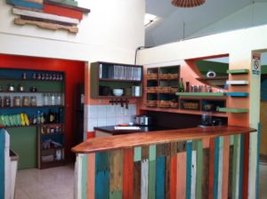 Very colorful and beautiful space, surrounded by the green of Monteverde. at Drishti Veggie Bar in Monteverde