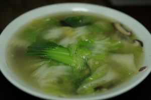 Mushroom tofu soup (배추두부탕) at WeiBao - 웨이바오 in Seoul