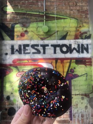 Double Chocolate Donut at West Town Bakery and Diner - West Town in Chicago