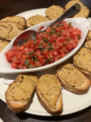 bruschetta with vegan ricotta   at Pizza Luce - Franklin in Minneapolis