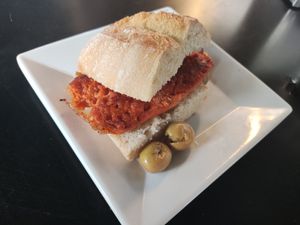 Chorizo vegano at Vintage 54 in Almeria
