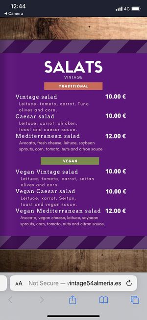   at Vintage 54 in Almeria