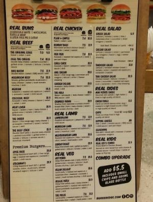 clip board menu at Burger Edge - Queens Plaza in Brisbane