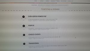 Pancakes menu at Zoco Comidero-Bar in Madrid