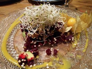 beetroot tartar at Zoco Comidero-Bar in Madrid