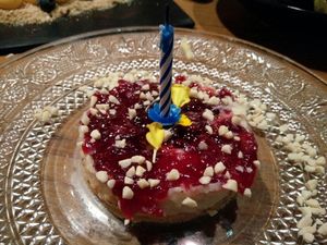 vegan cheesecake at Zoco Comidero-Bar in Madrid