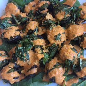 stuffed mushrooms.  delicious! at 118 Degrees in Tarzana