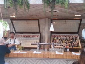 bar area at The Butcher's Daughter in Venice