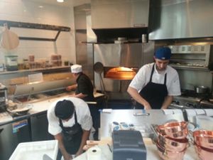 pizza oven at The Butcher's Daughter in Venice