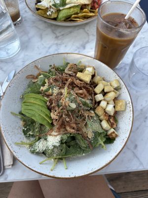 Ceaser salad add tofuu  at The Butcher's Daughter in Venice