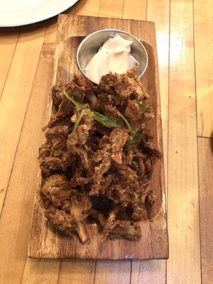 Mushroom calamari  at The Butcher's Daughter in Venice