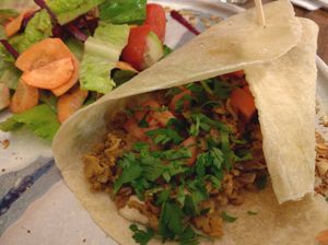 Vegan Shawarma is really really good! at Nocturno Cafe in Jerusalem