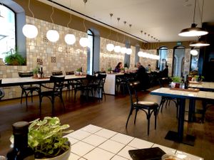 This place is swank! at Mamilla Cafe and Brasserie in Jerusalem