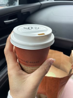 Coconut flat white   at Bagels & Beans in Heerlen