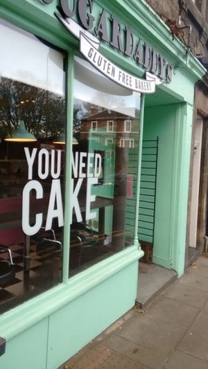 outside at Sugar Daddy's Bakery - Rodney St in Edinburgh