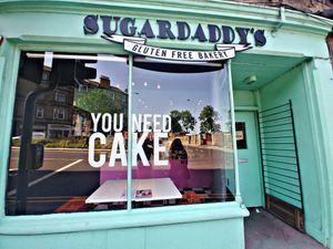 Outside at Sugar Daddy's Bakery - Rodney St in Edinburgh