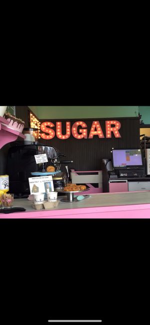 light up sign at Sugar Daddy's Bakery - Rodney St in Edinburgh