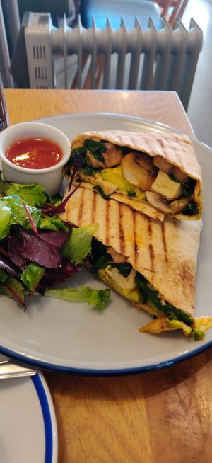 Brekkie burrito at Henderson's - Holyrood in Edinburgh