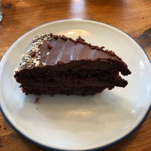 Very good chocolate cake  at Henderson's - Holyrood in Edinburgh