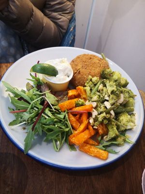 Great burger! at Henderson's - Holyrood in Edinburgh