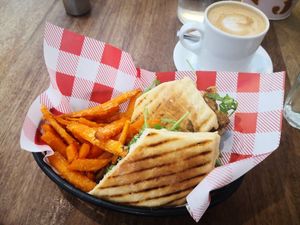 Seitan sandwich at Henderson's - Holyrood in Edinburgh