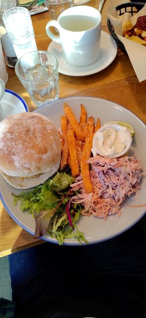 Thai nut burger at Henderson's - Holyrood in Edinburgh