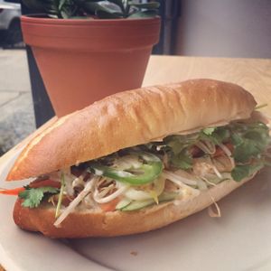Bahn Mi made with 'Beyond Meat' Chicken at Routine in Brooklyn