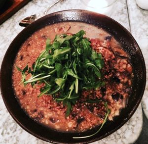 mushroom risotto at Redemption - Shoreditch in East London