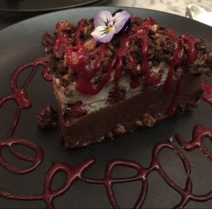 delicious chocolate cake at Redemption - Shoreditch in East London