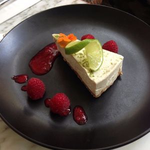 Lime raw cheesecake vegan at Redemption - Shoreditch in East London