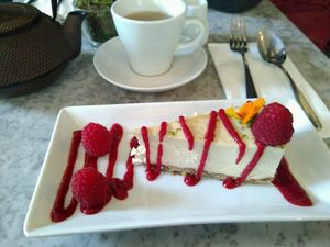 vegan cheese cake  at Redemption - Shoreditch in East London