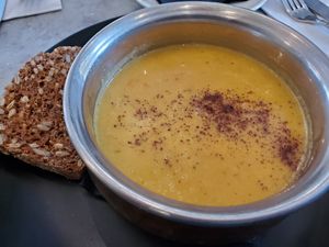 Soup of the day at Redemption - Shoreditch in East London