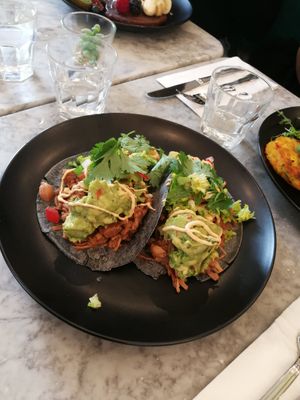 Spicy jackfruit tacos at Redemption - Shoreditch in East London